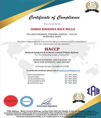 skrm certificate haccp