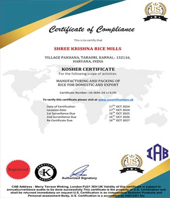 skrm certificate kosher
